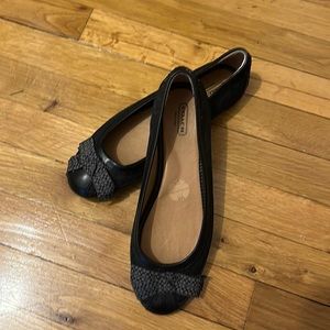 Beautiful black Coach flats size 8.5